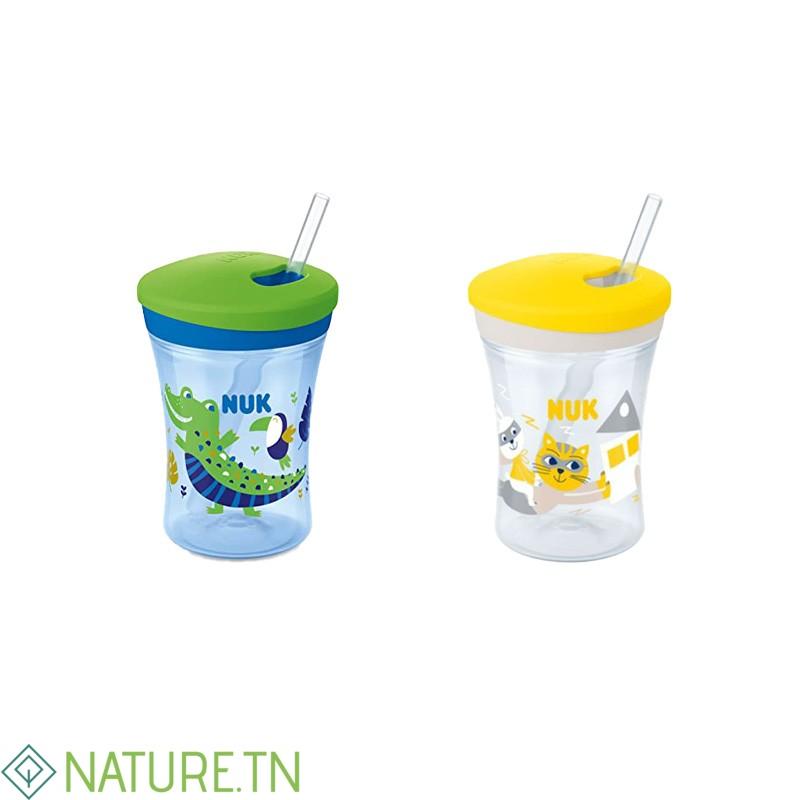 NUK ACTION CUP AVEC PAILLE 230ML 12M+ 2 NUK ACTION CUP AVEC PAILLE 230ML 12M+ 2