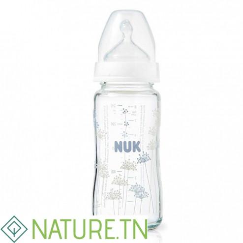 NUK BIBERON EN VERRE FIRST CHOICE 0-6 MOIS 240ML 3 NUK BIBERON EN VERRE FIRST CHOICE 0-6 MOIS 240ML