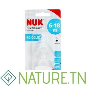 NUK FIRST CHOICE+ 2 TETINES TAILLE M 6-18M