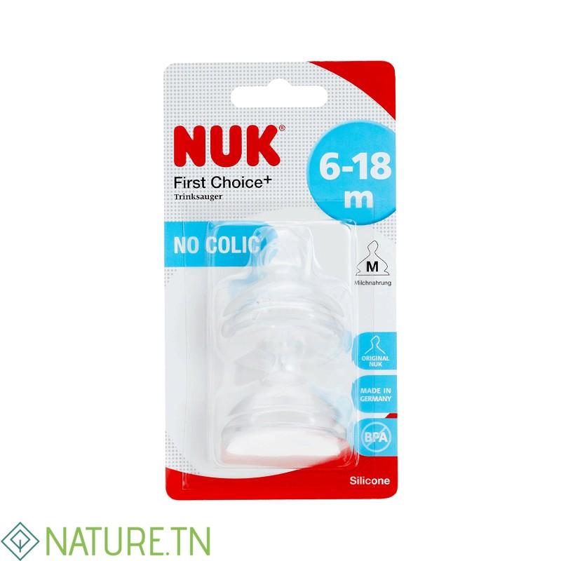 NUK FIRST CHOICE+ 2 TETINES TAILLE M 6-18M 3 NUK FIRST CHOICE+ 2 TETINES TAILLE M 6-18M