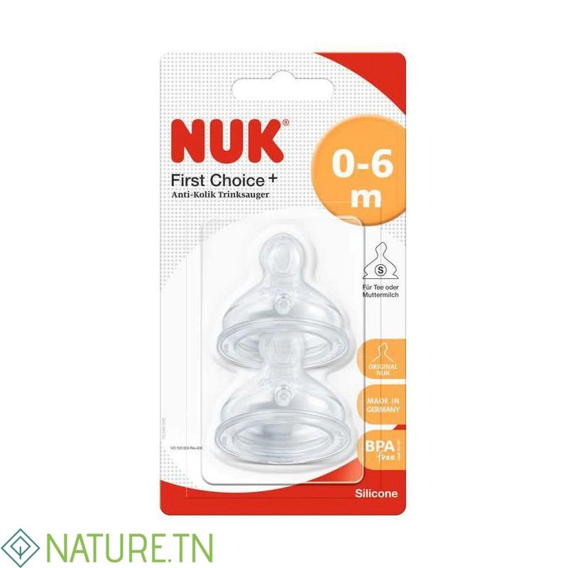 NUK FIRST CHOICE+ LOT DE 2 TETINES 0-6M 1