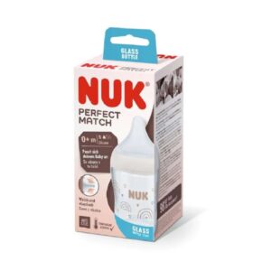 NUK PERFECT MATCH BIBERON EN VERRE BLANC 120ML 0M+