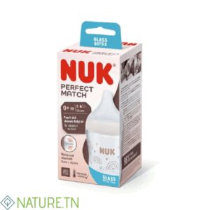 NUK PERFECT MATCH BIBERON EN VERRE BLANC 120ML 0M+