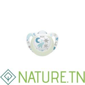 NUK SUCETTE STAR NIGHT EN SILICONE 0-6M