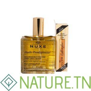 NUXE HUILE PRODIGIEUSE 100 ML+NUXE ROLL ON ROLL & GLOW (OFFERT)