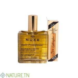 NUXE HUILE PRODIGIEUSE 100 ML+NUXE ROLL ON ROLL & GLOW (OFFERT)