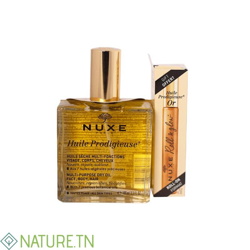 NUXE HUILE PRODIGIEUSE 100 ML+NUXE ROLL ON ROLL & GLOW (OFFERT) 2 NUXE HUILE PRODIGIEUSE 100 ML+NUXE ROLL ON ROLL & GLOW (OFFERT) 2