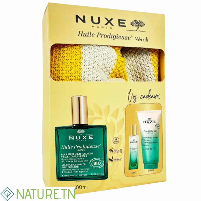 NUXE HUILE PRODIGIEUSE NEROLI 100ML+LE PARFUM NEROLI 15ML(OFFERT)+DOUCHE RELAXANTE PARFUMEE (OFFERT) REF 0054 1 NUXE HUILE PRODIGIEUSE NEROLI 100ML+LE PARFUM NEROLI 15ML(OFFERT)+DOUCHE RELAXANTE PARFUMEE (OFFERT) REF 0054 1