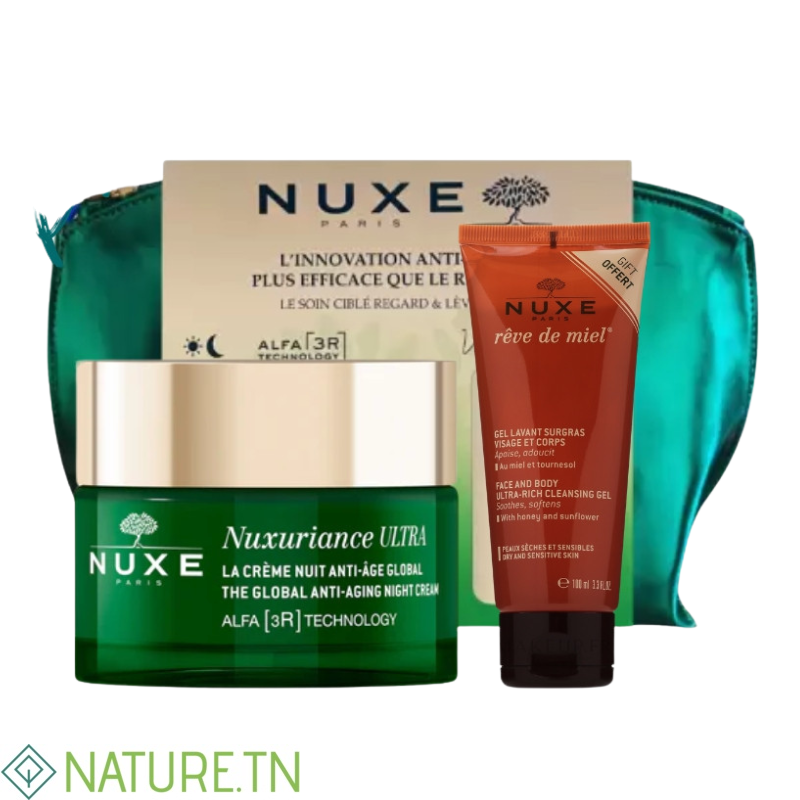 NUXE NUXURIANCE ULTRA CREME NUIT ANTI-AGE GLOBAL 50ML+GEL NETTOYANT REVE DE MIEL 100ML (OFFERT) 2 NUXE NUXURIANCE ULTRA CREME NUIT ANTI-AGE GLOBAL 50ML+GEL NETTOYANT REVE DE MIEL 100ML (OFFERT) 2