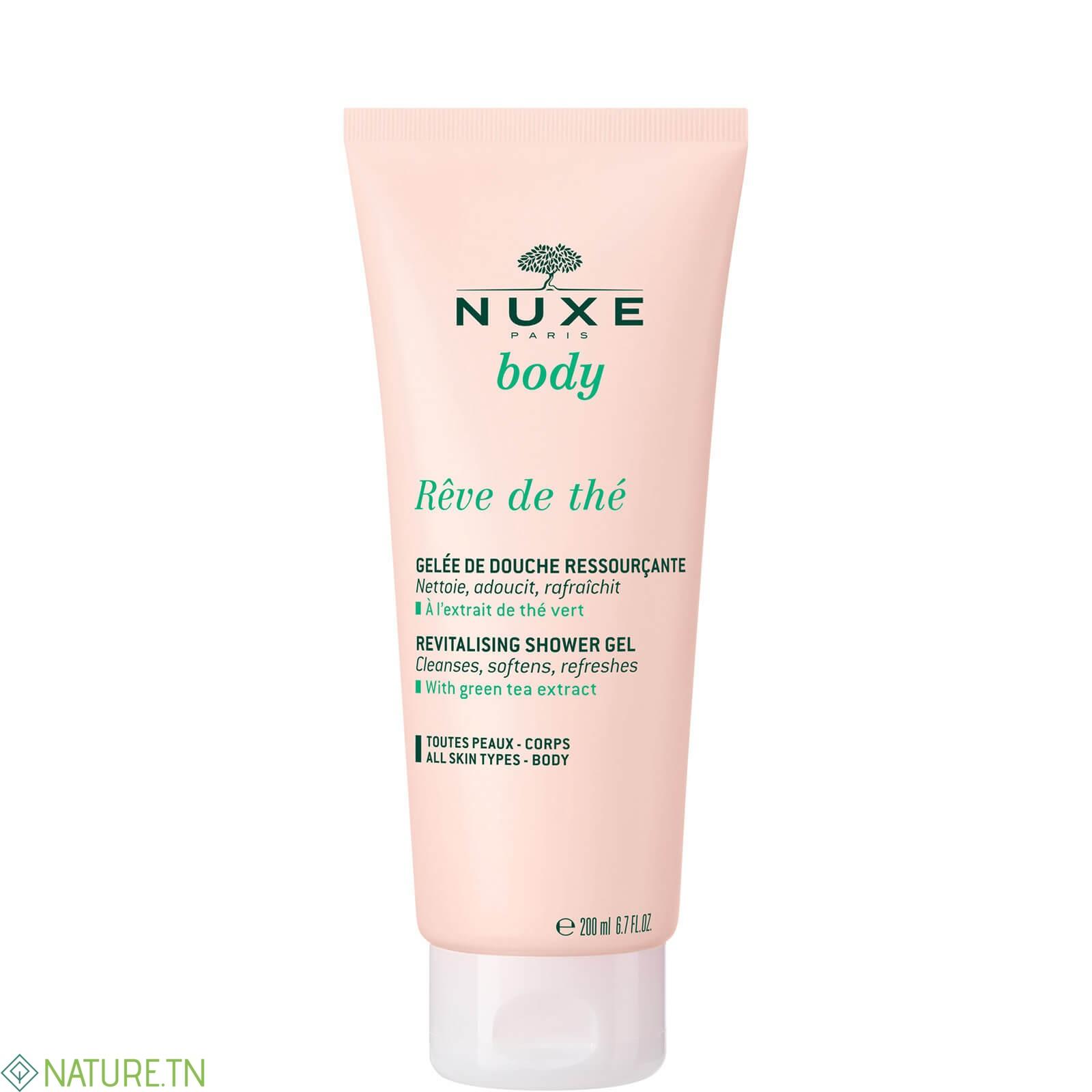 NUXE REVE DE THE GELEE DE DOUCHE RESSOURCANTE 200ML 3 NUXE REVE DE THE GELEE DE DOUCHE RESSOURCANTE 200ML