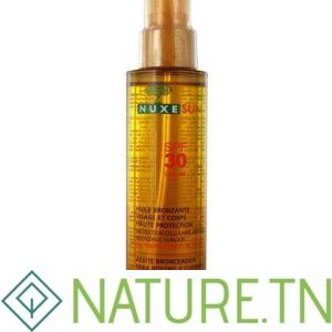 NUXE SUN HUILE BRONZANTE VISAGE ET CORPS SPF30 150ML