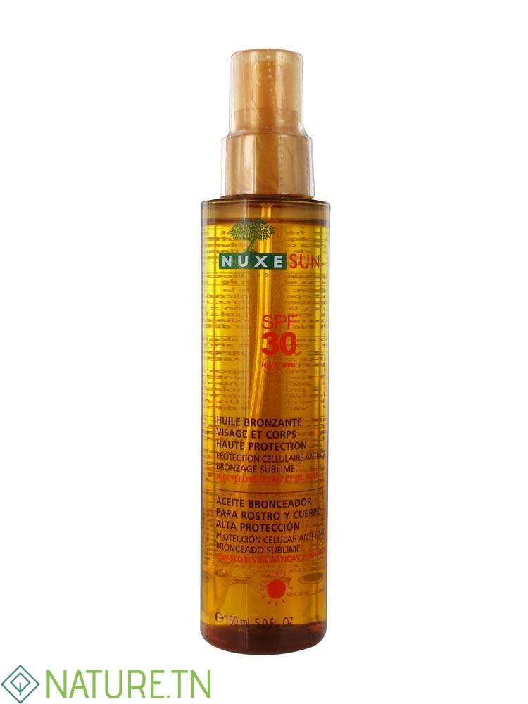 NUXE SUN HUILE BRONZANTE VISAGE ET CORPS SPF30 150ML 3 NUXE SUN HUILE BRONZANTE VISAGE ET CORPS SPF30 150ML