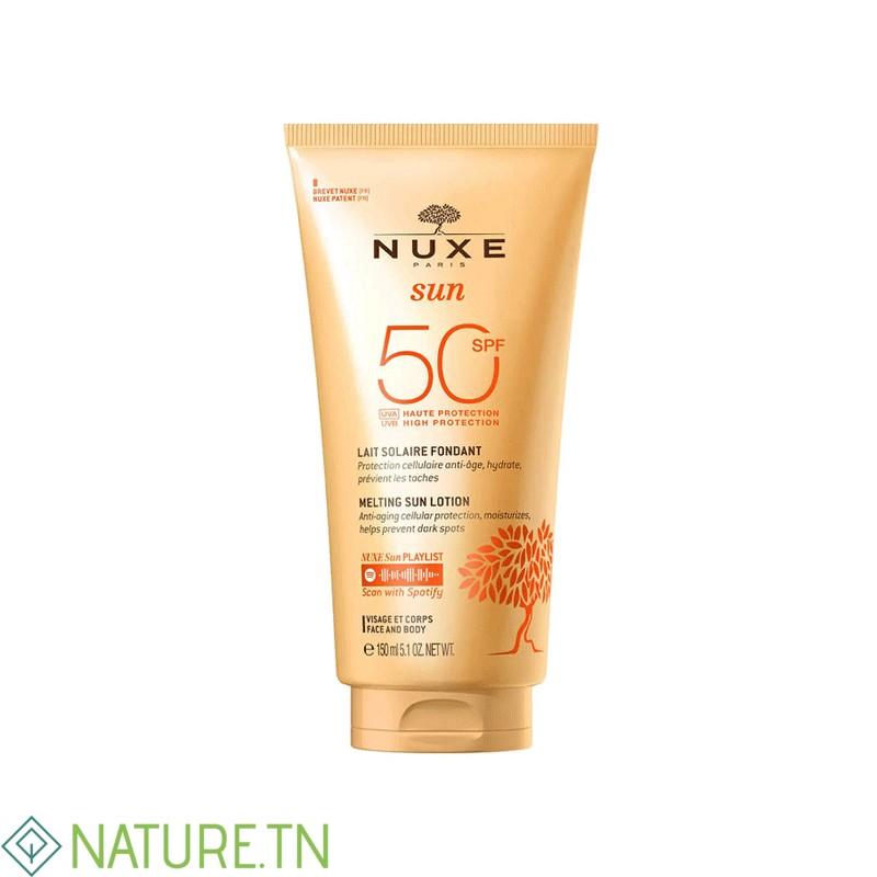 NUXE SUN LAIT SOLAIRE FONDANT HAUTE PROTECTION SPF50+ 150ML 3 NUXE SUN LAIT SOLAIRE FONDANT HAUTE PROTECTION SPF50+ 150ML