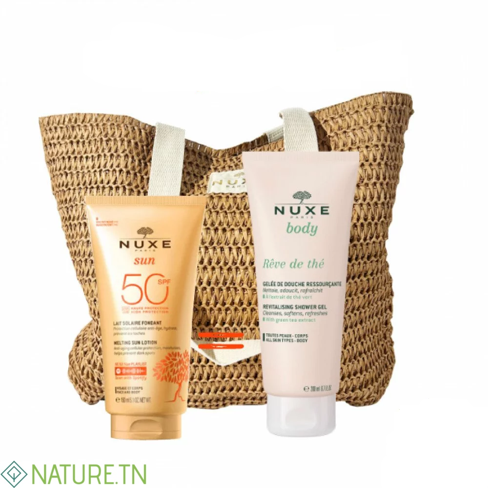 NUXE SUN SAC LAIT FONDANT SPF 50 + REVE DE THE GELEE DE DOUCHE (OFFERTE) 1