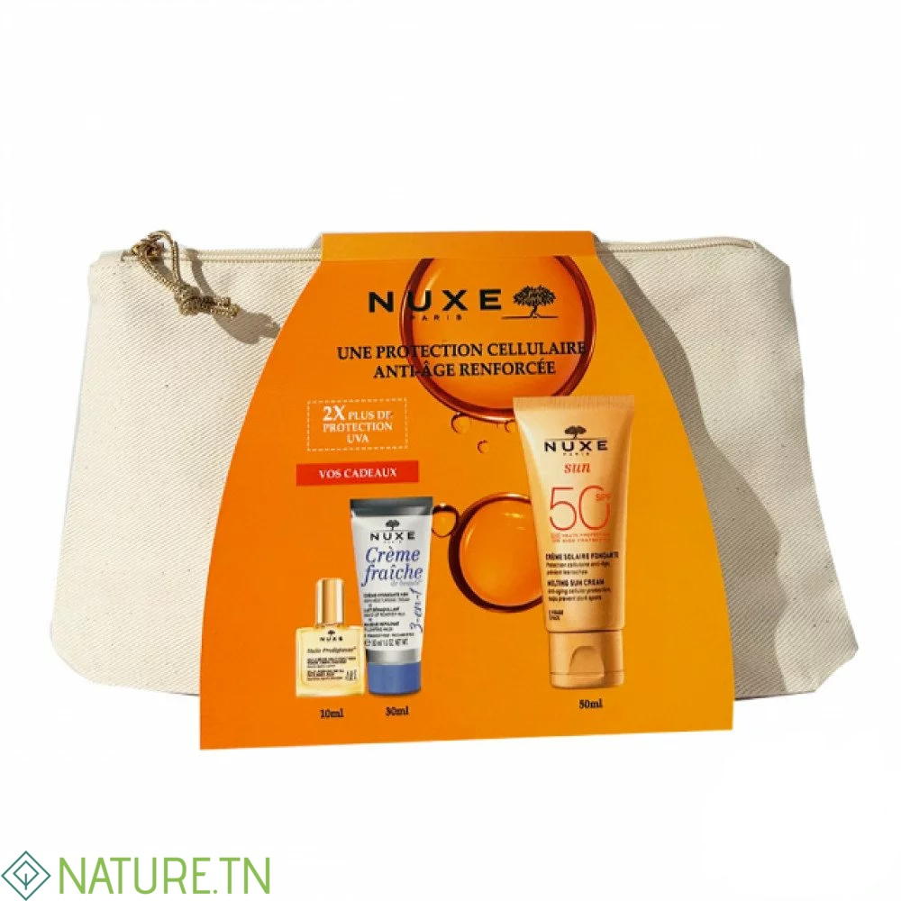 NUXE SUN TROUSSE CREME FONDANTE SPF50 + 2 GIFTS 3 NUXE SUN TROUSSE CREME FONDANTE SPF50 + 2 GIFTS
