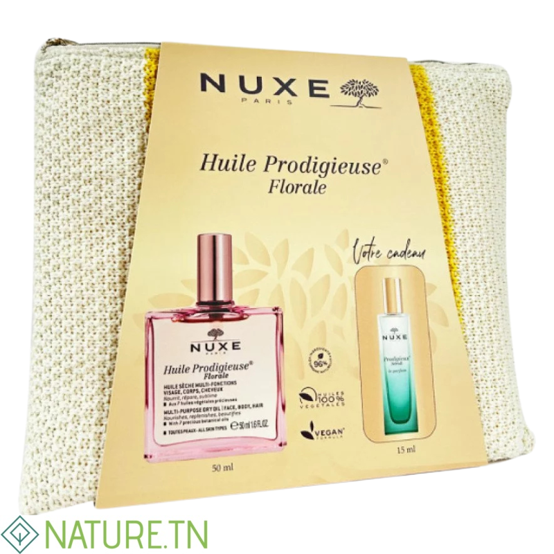 NUXE TROUSSE HUILE PRODIGIEUSE FLORALE 50ML+PRODIGIEUX NEROLI 15ML (OFFERT) REF 0050 3 NUXE TROUSSE HUILE PRODIGIEUSE FLORALE 50ML+PRODIGIEUX NEROLI 15ML (OFFERT) REF 0050