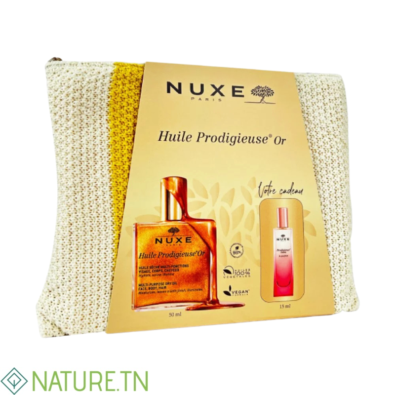 NUXE TROUSSE HUILE PRODIGIEUSE OR 50ML+PRODIGIEUX FLORAL 15ML (OFFERT) REF 0049 1 NUXE TROUSSE HUILE PRODIGIEUSE OR 50ML+PRODIGIEUX FLORAL 15ML (OFFERT) REF 0049 1