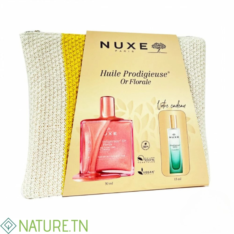 NUXE TROUSSE HUILE PRODIGIEUSE OR FLORALE 50ML+ PRODIGIEUX NEROLI 15ML (OFFERT) REF 0047 2 NUXE TROUSSE HUILE PRODIGIEUSE OR FLORALE 50ML+ PRODIGIEUX NEROLI 15ML (OFFERT) REF 0047 2