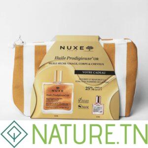 NUXE TROUSSE RAYEE HUILE PRDIGIEUSE OR 50ML+MINI HUILE PRODIGIEUSE FLORALE 10ML (OFFERT)