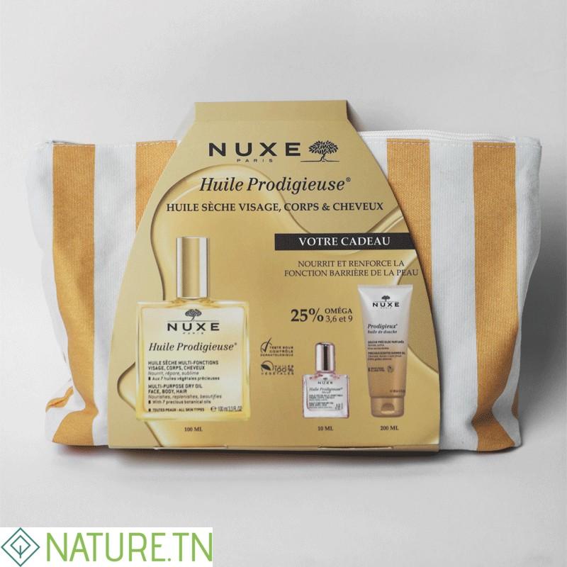 NUXE TROUSSE RAYEE HUILE PRODIGIEUSE 100ML+2 GIFTS (HUILE DE DOUCHE ET HP FLORALE) 3 NUXE TROUSSE RAYEE HUILE PRODIGIEUSE 100ML+2 GIFTS (HUILE DE DOUCHE ET HP FLORALE)