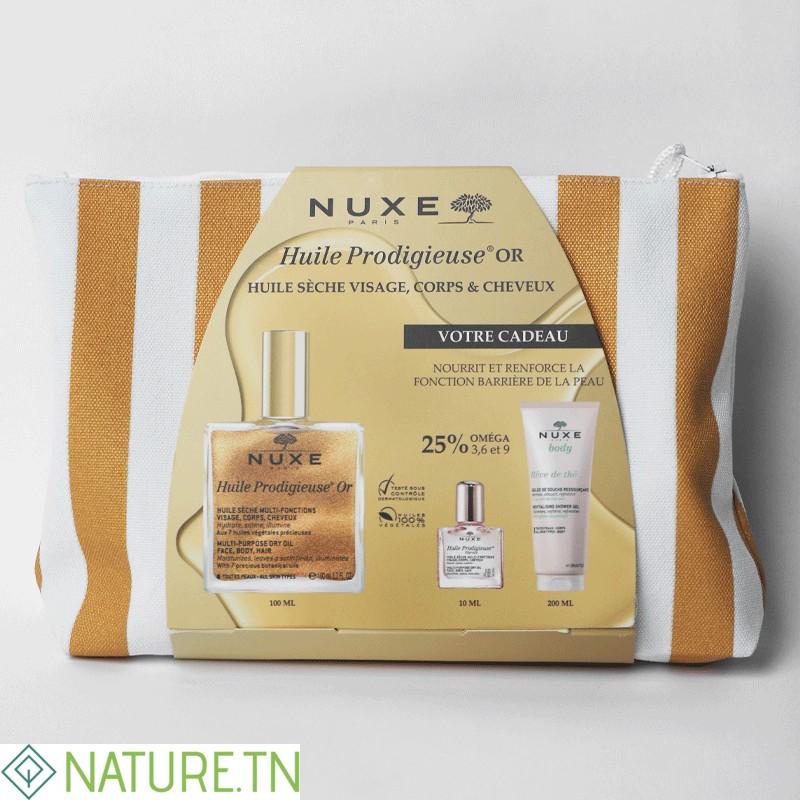 NUXE TROUSSE RAYEE HUILE PRODIGIEUSE OR 100ML+REVE DE THE GELEE DE DOUCHE 200ML (OFFERT)+HUILE PRODIGIEUSE FLORALE 10ML (OFFERT) 3 NUXE TROUSSE RAYEE HUILE PRODIGIEUSE OR 100ML+REVE DE THE GELEE DE DOUCHE 200ML (OFFERT)+HUILE PRODIGIEUSE FLORALE 10ML (OFFERT)