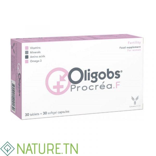 OLIGOBS PROCREA.F COMPLEMENT ALIMENTAIRE POUR FEMME 30 GELULES+30COMPRIMES 3 OLIGOBS PROCREA.F COMPLEMENT ALIMENTAIRE POUR FEMME 30 GELULES+30COMPRIMES