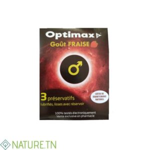 OPTIMAX PRESERVATIF FRAISE BT/03