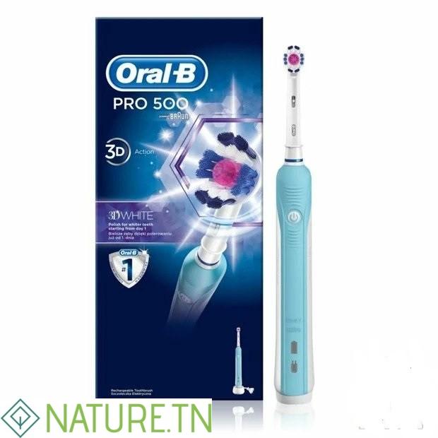 ORAL-B BROSSE A DENT ELECTRIQUE PRO 500 3D WHITE D16.513.U 2 ORAL-B BROSSE A DENT ELECTRIQUE PRO 500 3D WHITE D16.513.U 2