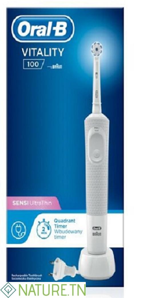 ORAL B BROSSE A DENTS ELECTRIQUE SENSITIVE VITALITY D100 RECHARGEABLE 2 ORAL B BROSSE A DENTS ELECTRIQUE SENSITIVE VITALITY D100 RECHARGEABLE