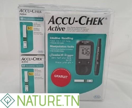 PACK ACCU-CHEK ACTIVE : APPAREIL DE MESURE+100 BANDELETTES 1