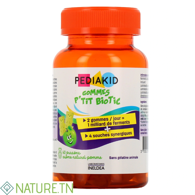 PEDIAKID GOMMES P'TITBIOTIQUE 60 OURSONS 3 PEDIAKID GOMMES P'TITBIOTIQUE 60 OURSONS