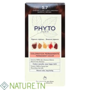 PHYTO PHYTOCOLOR COULEUR SOIN 5.7 CHATAIN CLAIR MARRON 1 KIT