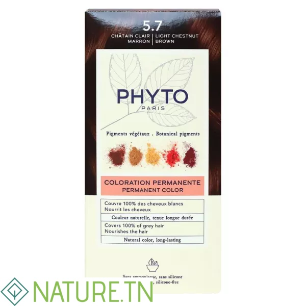 PHYTO PHYTOCOLOR COULEUR SOIN 5.7 CHATAIN CLAIR MARRON 1 KIT 2 PHYTO PHYTOCOLOR COULEUR SOIN 5.7 CHATAIN CLAIR MARRON 1 KIT 2