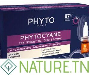 PHYTO PHYTOCYANE TRAITEMENT ANTI-CHUTE PROGRESSIVE FEMME 12*5ML