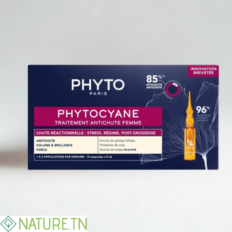 PHYTOCYANE TRAITEMENT ANTI CHUTE REACTIONNELLE FEMME 12*5ML 1