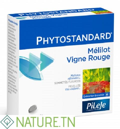 PILEJE PHYTOSTANDARD MELILOT ET VIGNE ROUGE 30 COMPRIMES 3 PILEJE PHYTOSTANDARD MELILOT ET VIGNE ROUGE 30 COMPRIMES