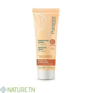 PLACENTOR VEGETAL CREME SOLAIRE TEINTE A LA VITAMINE E SPF 50, 40ML