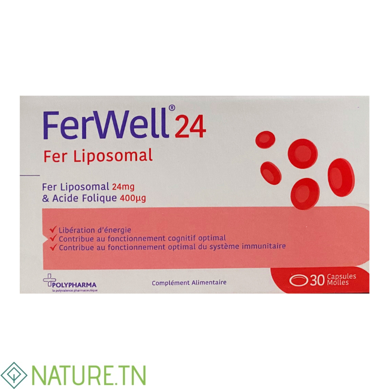 POLYPHARMA FERWELL 24 FER LIPOSOMAL 30 CAPSULES 2