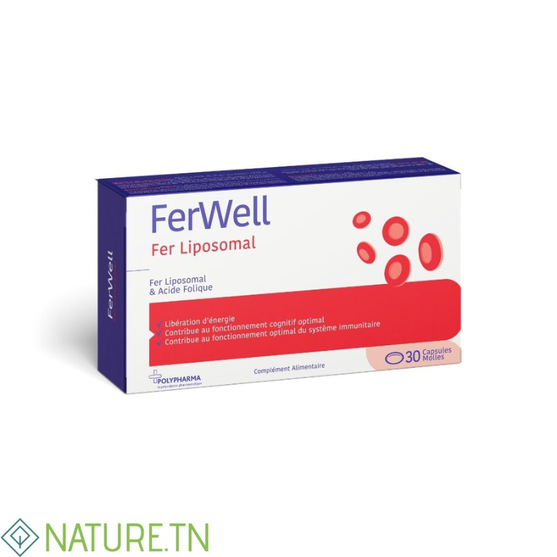POLYPHARMA FERWELL FER LIPOSOMAL 30 CAPSULES 3 POLYPHARMA FERWELL FER LIPOSOMAL 30 CAPSULES