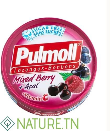 PULMOLL SANS SUCRE SAVEUR FRUITS ROUGES 45G 1 PULMOLL SANS SUCRE SAVEUR FRUITS ROUGES 45G 1