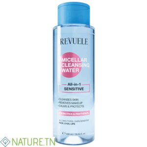 REVUELE EAU MICELLAIRE DEMAQUILLANTE TOUT EN 1 PEAUX SENSIBLES 400 ML