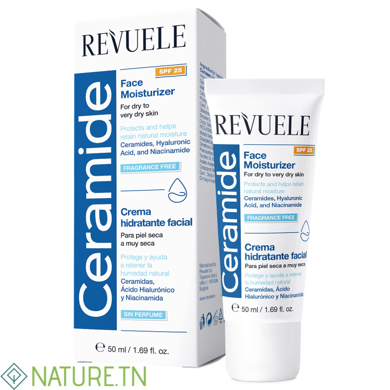 REVUELE HYDRATANT VISAGE AUX CERAMIDES SPF25 50ML 1 REVUELE HYDRATANT VISAGE AUX CERAMIDES SPF25 50ML 1
