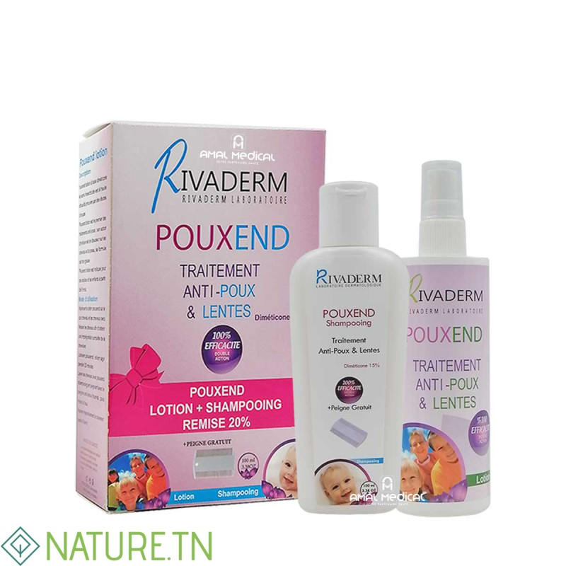 RIVADERM COFFRET POUXEND ANTI POUX ET LENTES 3 RIVADERM COFFRET POUXEND ANTI POUX ET LENTES