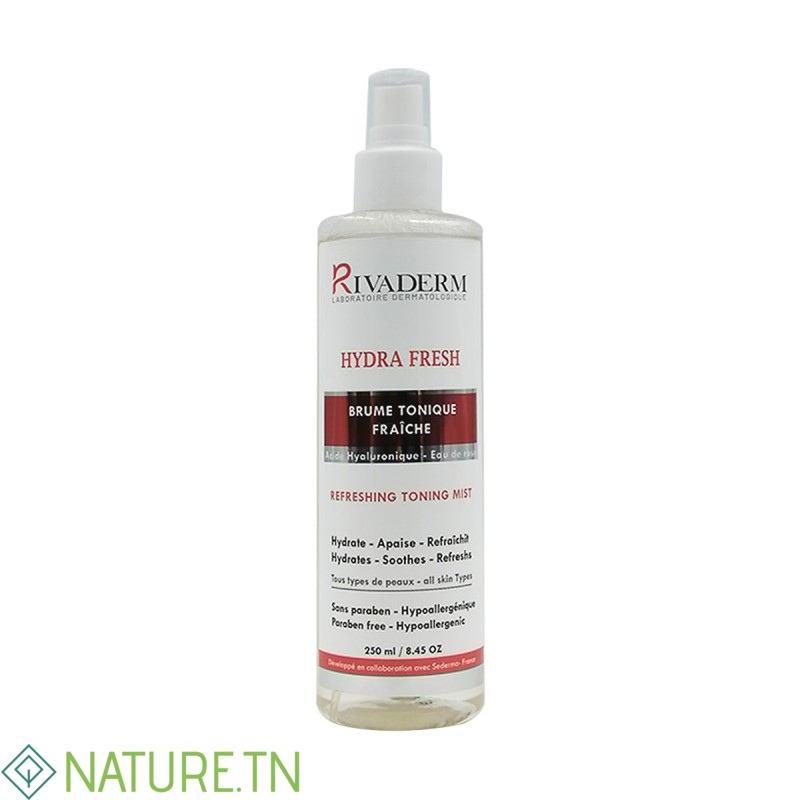 RIVADERM HYDRA FRSH BRUME TONIQUE FRAICHE 250ML 3 RIVADERM HYDRA FRSH BRUME TONIQUE FRAICHE 250ML