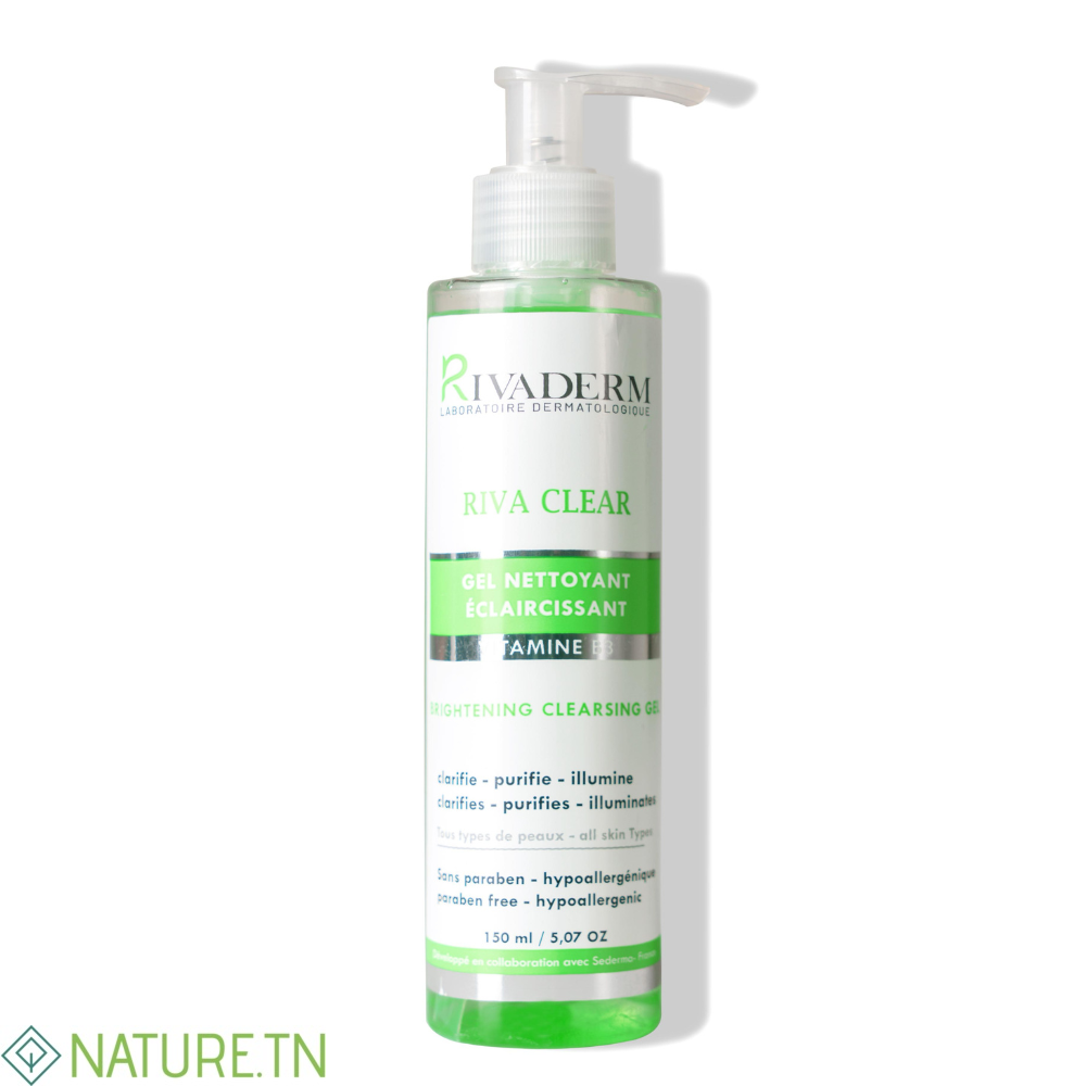 RIVADERM RIVA CLEAR GEL NETTOYANT ECLAIRCISSANT 150ML 2 RIVADERM RIVA CLEAR GEL NETTOYANT ECLAIRCISSANT 150ML 2