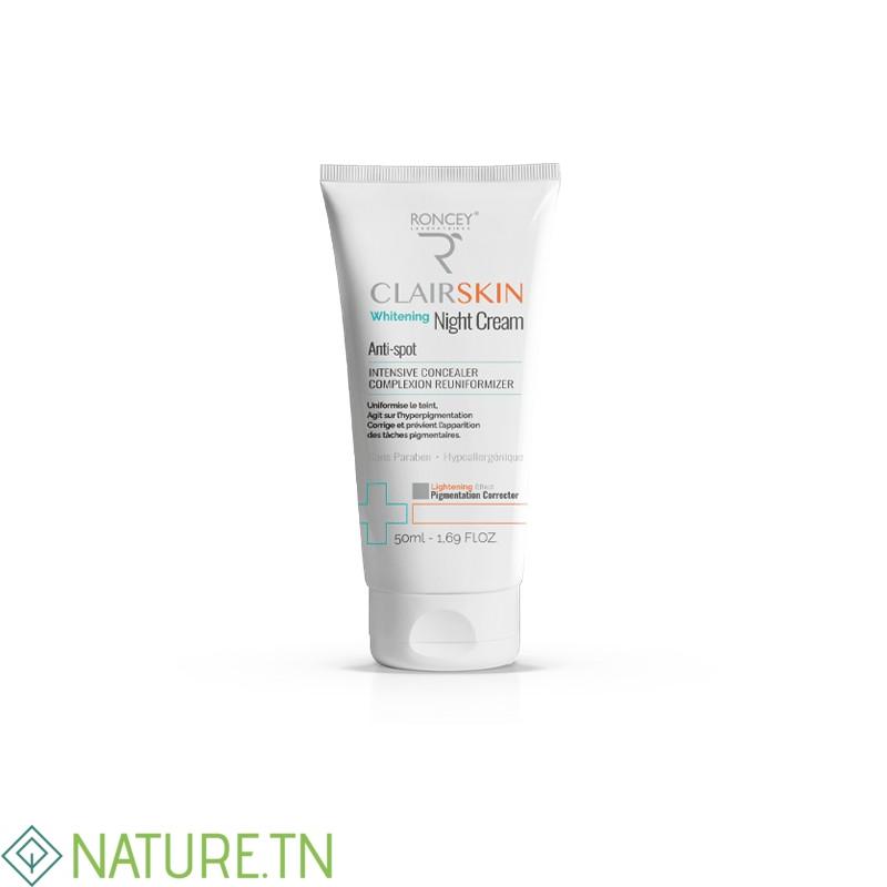 RONCEY CLAIRSKIN CREME DE NUIT ECLAIRCISSANTE ANTI TACHES 50ML 3 RONCEY CLAIRSKIN CREME DE NUIT ECLAIRCISSANTE ANTI TACHES 50ML