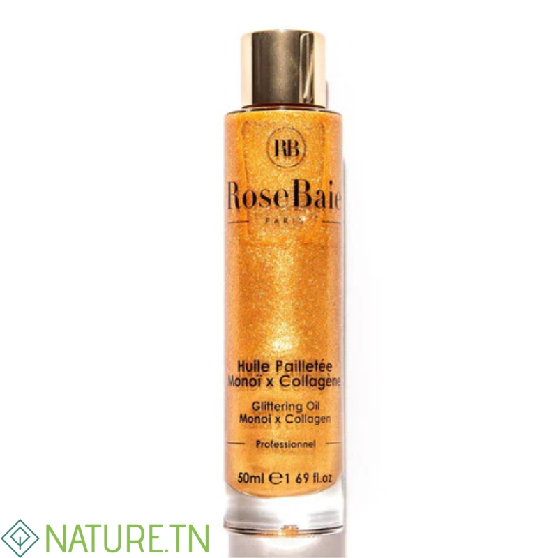 ROSEBAIE HUILE PAILLETEE MONOÏ X COLLAGENE 50ML 2
