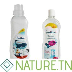 SENSIDOUX BEBE OFFRE SPECIALE ADOUCISSANT CONCENTRE 1 LITRE+LIQUIDE NETTOYANT DOUX 650 ML(-50%)