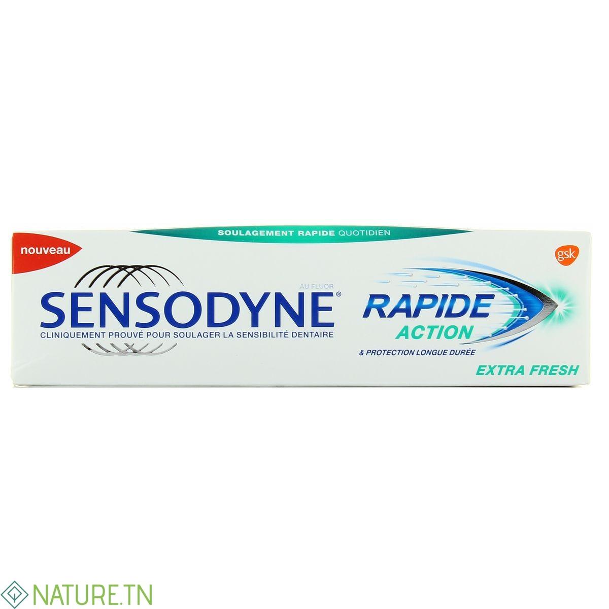 SENSODYNE DENTIFRICE RAPIDE ACTION EXTRA FRESH 75ML 1 SENSODYNE DENTIFRICE RAPIDE ACTION EXTRA FRESH 75ML 1