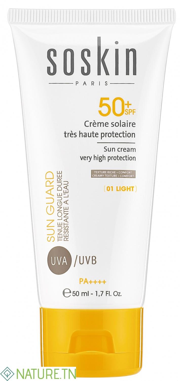 SOSKIN 01 CREME SOLAIRE TEINTEE LIGHT SPF50+ 50ML 1 SOSKIN 01 CREME SOLAIRE TEINTEE LIGHT SPF50+ 50ML 1
